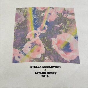 RARE Stella McCartney and Taylor Swift Pink Floral Lover 2019 Tee size medium